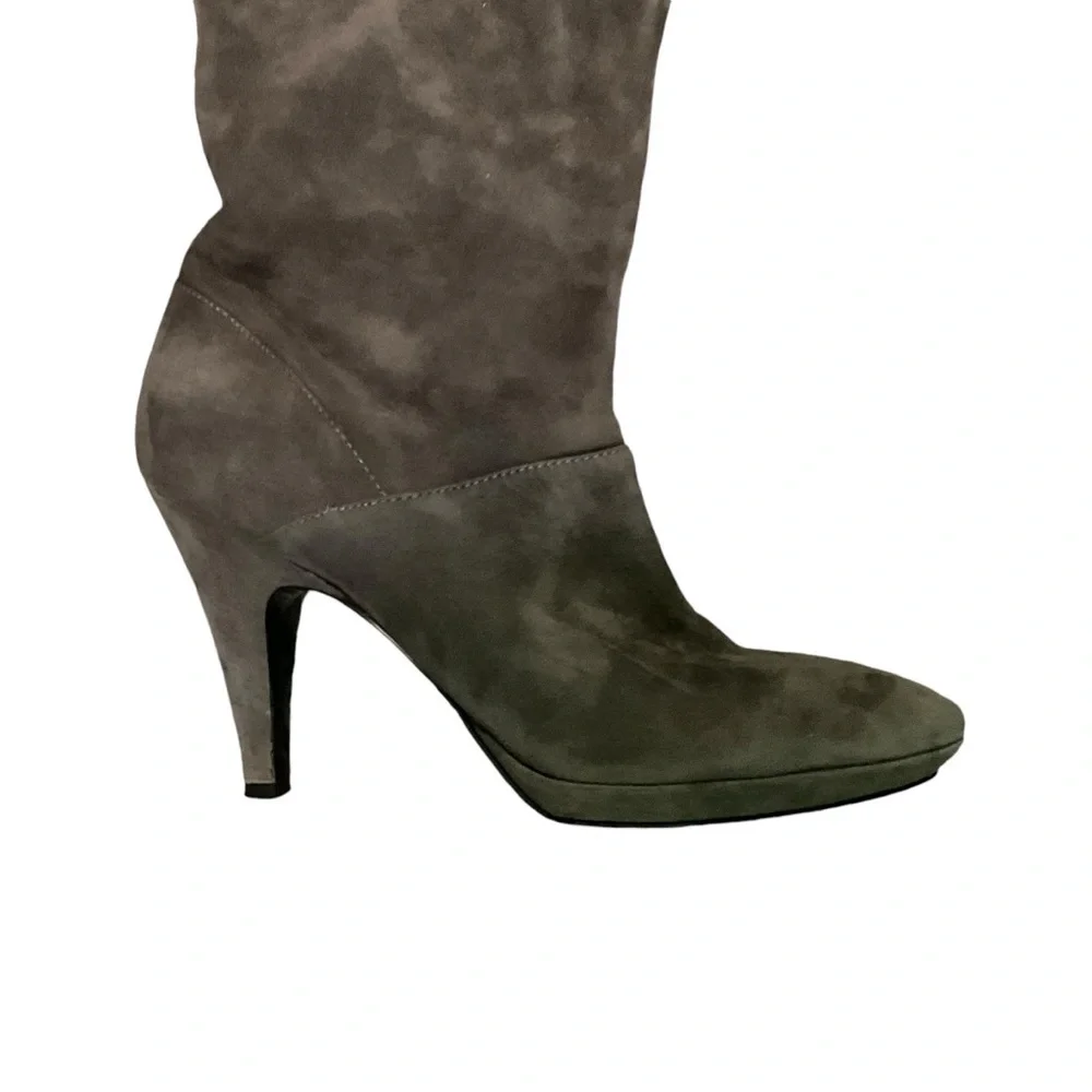 VNTG Bandolino Jess Slouch Tall Gray Suede Boots - Picture 8 of 14